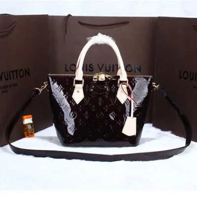 Сумка Louis Vuitton M90168 Montebello PM Tote Bag Monogram Vernis "Chocolate" фото № 2