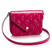Сумка Louis Vuitton M90285 Mini Sac Lucie Crossbody Bag Monogram Vernis "Pink"
