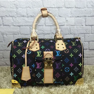 Сумка Louis Vuitton M92642 Speedy 30 Tote Bag Monogram Multicolore Canvas "Black" фото № 2
