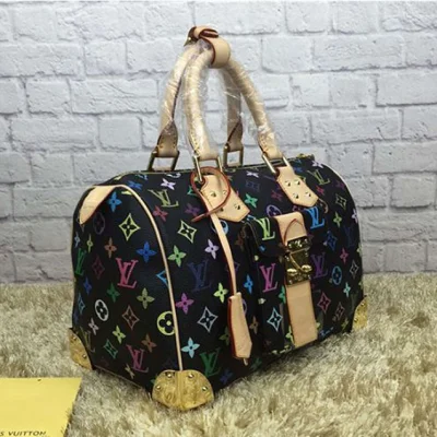 Сумка Louis Vuitton M92642 Speedy 30 Tote Bag Monogram Multicolore Canvas "Black" фото № 3