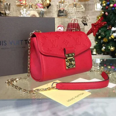 Сумка Louis Vuitton M94553 Saint-Germain BB Crossbody Bag Monogram Empreinte Leather "Red" фото № 3