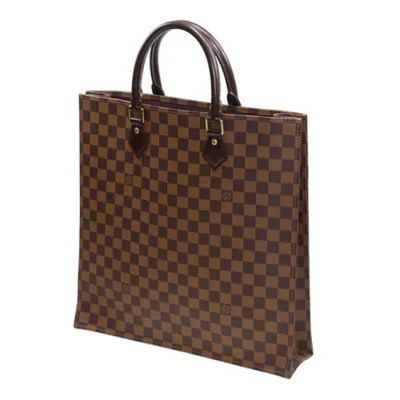 Сумка Louis Vuitton N41225 Sac Plat NM Tote Bag Damier Ebene Canvas "Brown" фото № 3