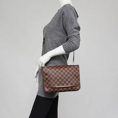 Сумка Louis Vuitton N41253 Hoxton GM Crossbody Bag Damier Ebene Canvas "Brown" фото № 9