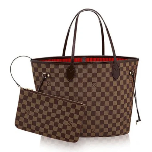 Сумка Louis Vuitton N41358 Neverfull MM Shoulder Bag Damier Ebene Canvas "Brown"