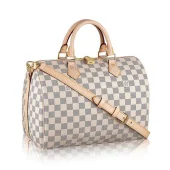 Сумка Louis Vuitton N41373 Speedy Bandouliere 30 Tote Bag Damier Azur Canvas "White"