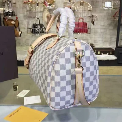 Сумка Louis Vuitton N41373 Speedy Bandouliere 30 Tote Bag Damier Azur Canvas "White" фото № 3