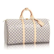 Сумка Louis Vuitton N41430 Keepall 50 Duffel Bag Damier Azur Canvas "White"