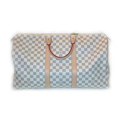 Сумка Louis Vuitton N41430 Keepall 50 Duffel Bag Damier Azur Canvas "White" фото № 2