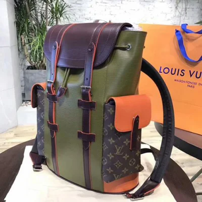 Рюкзак Louis Vuitton M53425 Christopher PM Backpack Epi Leather "Green" фото № 3