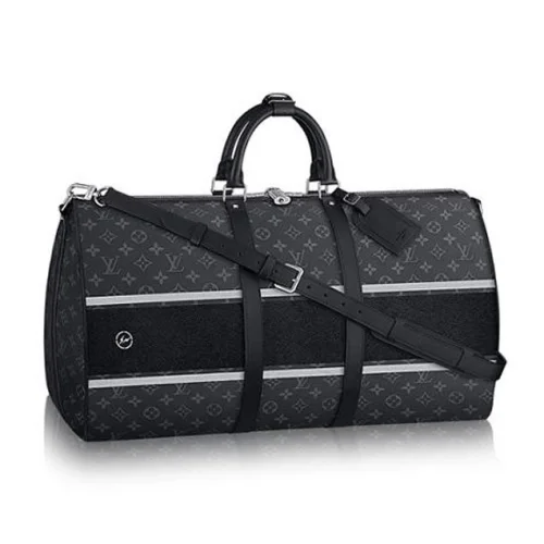 Сумка Louis Vuitton M43414 Keepall 55 Bandouliere Duffel Bag Monogram Eclipse Canvas "Black"
