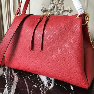 Сумка Louis Vuitton Ponthieu PM M43720 Monogram Empreinte Leather "Red" фото № 5