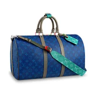 Сумка Louis Vuitton Monogram Canvas Keepall Bandouliere 45 M43855 "Navy Blue"