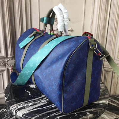 Сумка Louis Vuitton Monogram Canvas Keepall Bandouliere 45 M43855 "Navy Blue" фото № 3