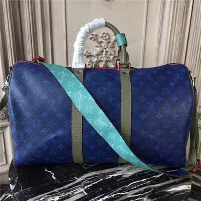 Сумка Louis Vuitton Monogram Canvas Keepall Bandouliere 45 M43855 "Navy Blue" фото № 4