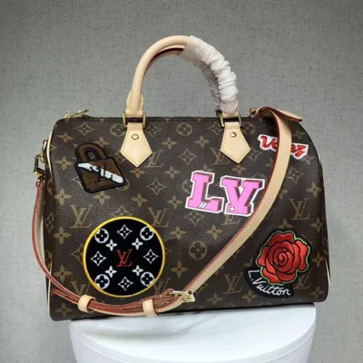 Сумка Louis Vuitton Monogram Canvas Speedy 30 Bandouliere M43989 "Brown" фото № 3