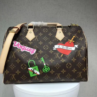 Сумка Louis Vuitton Monogram Canvas Speedy 30 Bandouliere M43989 "Brown" фото № 5