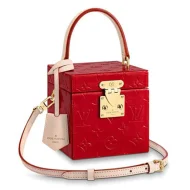 Сумка Louis Vuitton M52464 Bleecker Box Monogram Vernis Cerise "Red"