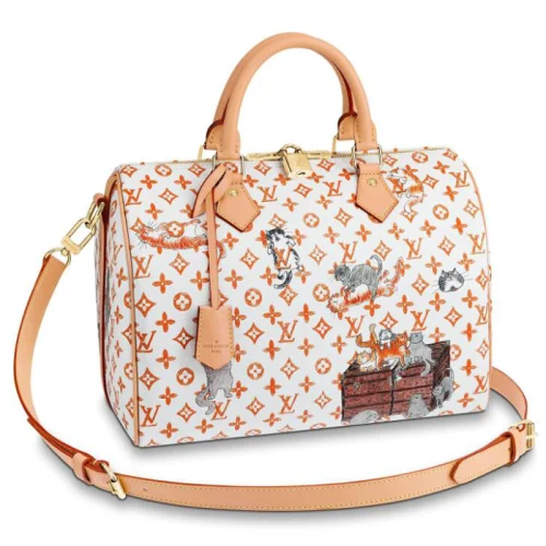 Сумка Louis Vuitton Speedy 30 Bandouliere M44400 Monogram Canvas "White"
