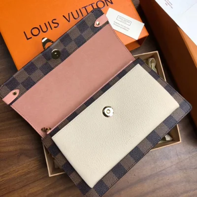 Сумка Louis Vuitton Vavin Chain Wallet N60237 Damier Ebene Canvas Creme Beige "Brown" фото № 8