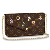 Клатч Louis Vuitton Pochette Felicie M63999 Monogram Canvas "Brown"