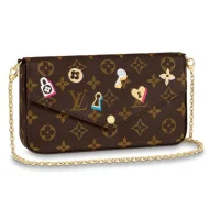 Клатч Louis Vuitton Pochette Felicie M63999 Monogram Canvas "Brown"