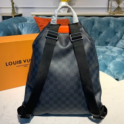 Рюкзак Louis Vuitton Drawstring Backpack N40170 Damier Cobalt Canvas "Navy Blue" фото № 4