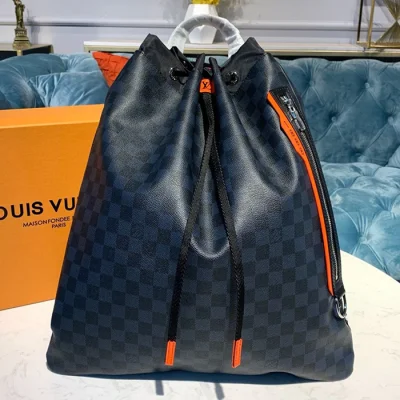 Рюкзак Louis Vuitton Drawstring Backpack N40170 Damier Cobalt Canvas "Navy Blue" фото № 2