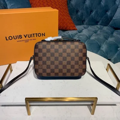 Сумка Louis Vuitton Santa Monica N40189 Damier Ebene Canvas Black "Brown" фото № 4