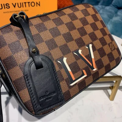 Сумка Louis Vuitton Santa Monica N40189 Damier Ebene Canvas Black "Brown" фото № 5