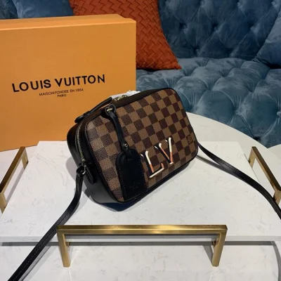 Сумка Louis Vuitton Santa Monica N40189 Damier Ebene Canvas Black "Brown" фото № 3