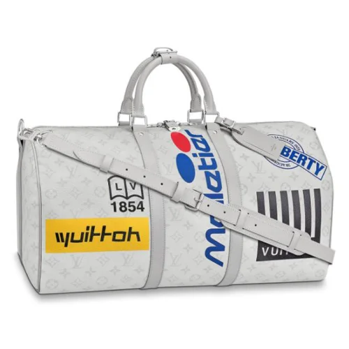 Сумка Louis Vuitton Keepall Bandouliere 50 M44643 Monogram Canvas "White"