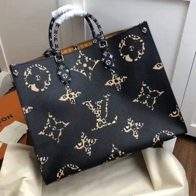 Сумка Louis Vuitton Onthego M44674 Monogram Coated Canvas Brown "Black" фото № 2