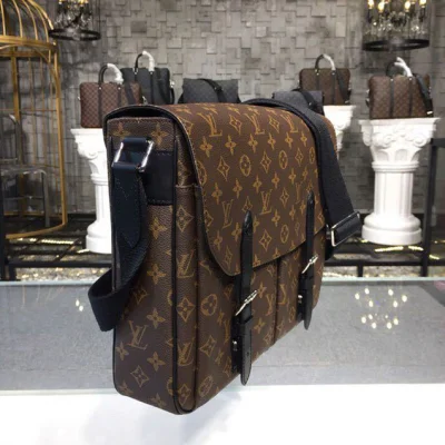 Сумка Louis Vuitton Christopher Messenger Bag 36cm Monogram Macassar Canvas Fall Winter 2018 Collection N41500 "Brown" фото № 4
