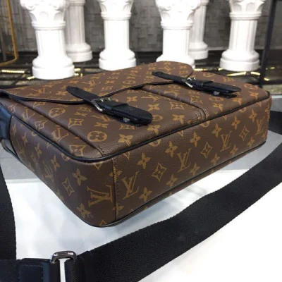 Сумка Louis Vuitton Christopher Messenger Bag 36cm Monogram Macassar Canvas Fall Winter 2018 Collection N41500 "Brown" фото № 7