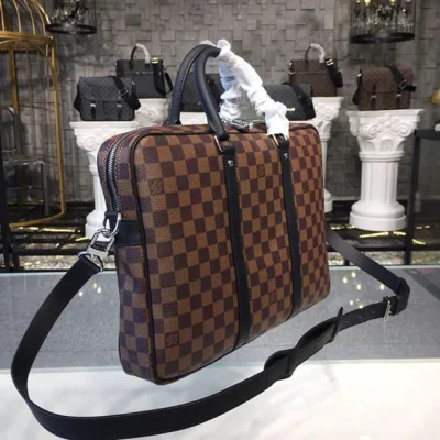 Портфель Louis Vuitton Porte-Documents Voyage PM Bag 38cm Damier Ebene Canvas Fall Winter 2018 Collection N41466 "Brown" фото № 2