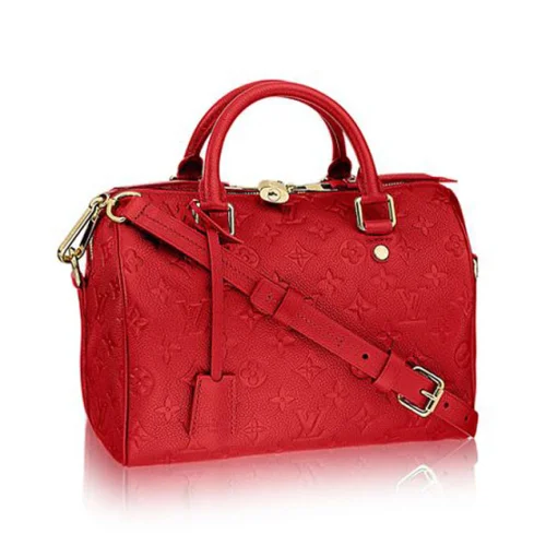 Сумка Louis Vuitton M41187 Speedy 25 Tote Bag Monogram Empreinte Leather "Red"