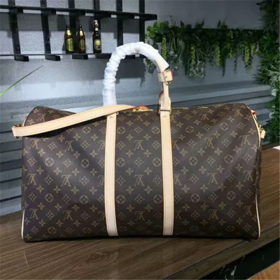 Сумка Louis Vuitton M41414 Keepall Bandouliere 55 Duffel Bag Monogram Canvas "Brown" фото № 4