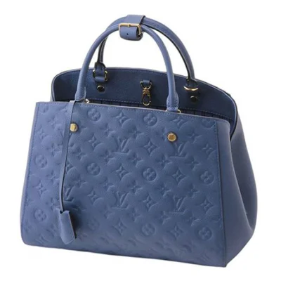 Сумка Louis Vuitton M41757 Montaigne MM Tote Bag Monogram Empreinte Leather "Blue" фото № 3