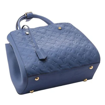 Сумка Louis Vuitton M41757 Montaigne MM Tote Bag Monogram Empreinte Leather "Blue" фото № 5