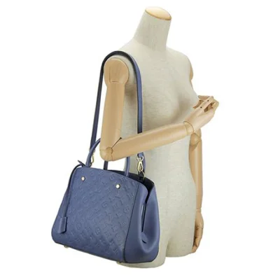 Сумка Louis Vuitton M41757 Montaigne MM Tote Bag Monogram Empreinte Leather "Blue" фото № 9