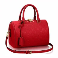 Сумка Louis Vuitton M42399 Speedy Bandouliere 25 Tote Bag Monogram Empreinte Leather "Red"
