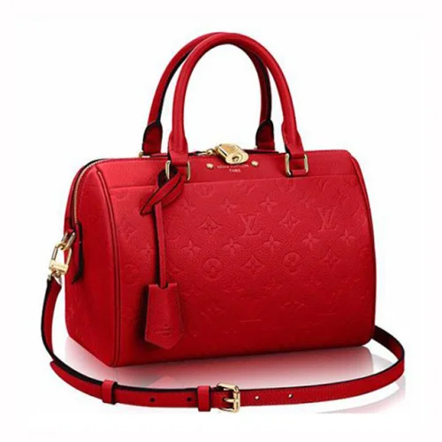 Сумка Louis Vuitton M42399 Speedy Bandouliere 25 Tote Bag Monogram Empreinte Leather "Red"