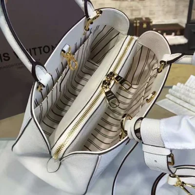 Сумка Louis Vuitton M50880 Montaigne BB Tote Bag Monogram Empreinte Leather "White" фото № 8