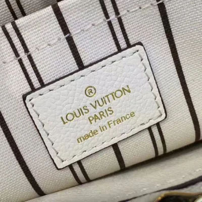 Сумка Louis Vuitton M50880 Montaigne BB Tote Bag Monogram Empreinte Leather "White" фото № 9