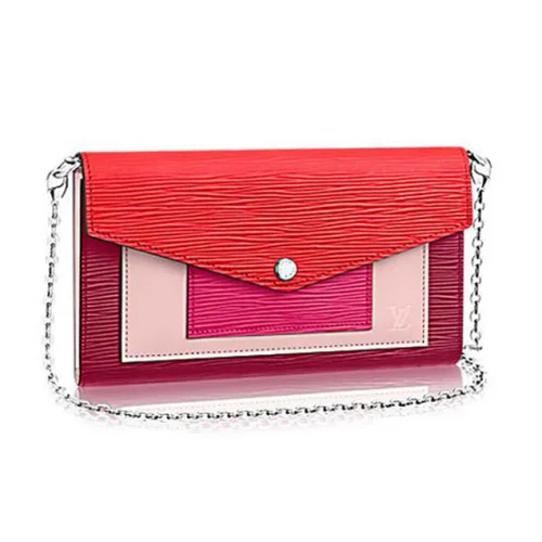 Сумка Louis Vuitton M62252 Chain Wallet Epi Leather "Red"