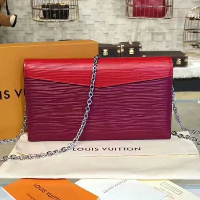 Сумка Louis Vuitton M62252 Chain Wallet Epi Leather "Red" фото № 3