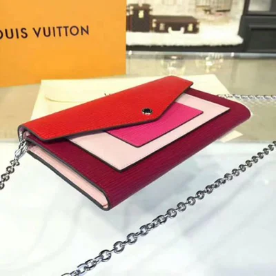 Сумка Louis Vuitton M62252 Chain Wallet Epi Leather "Red" фото № 4