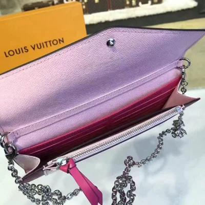 Сумка Louis Vuitton M62252 Chain Wallet Epi Leather "Red" фото № 9