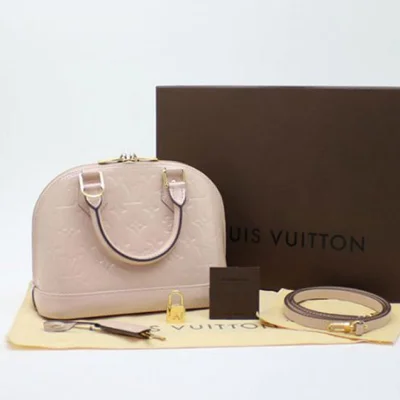 Сумка Louis Vuitton M90064 Alma BB Tote Bag Monogram Vernis "Beige" фото № 8