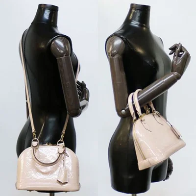 Сумка Louis Vuitton M90064 Alma BB Tote Bag Monogram Vernis "Beige" фото № 9